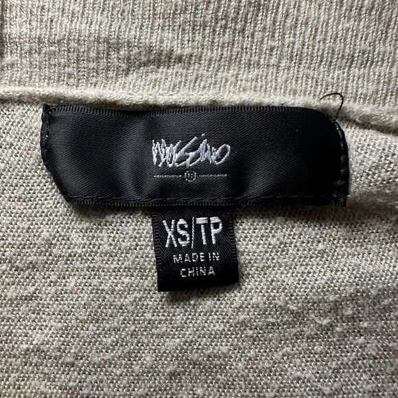 Mossimo Open Front Cardigan Women Size XS Cream Ruffle Knit Preppy Academia Y2K - Picture 8 of 11